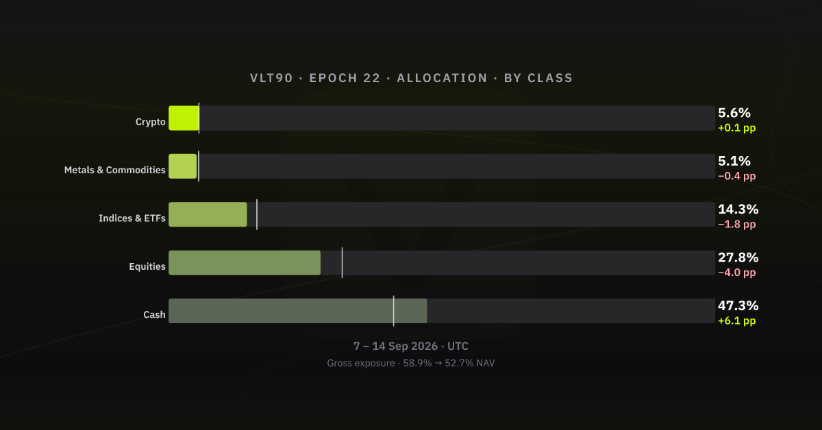 Allocation by asset class, epoch 22